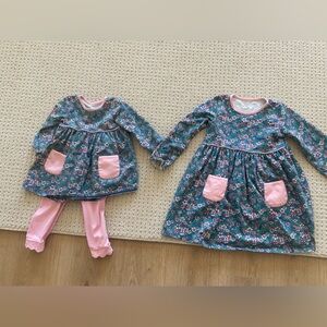 Shrimp and Grits Floral Matching Sister Set